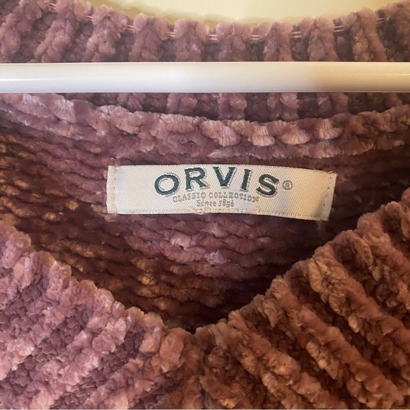 ORVIS Super Soft Knit V-Neck Sweater Rose Pink - Picture 7 of 9